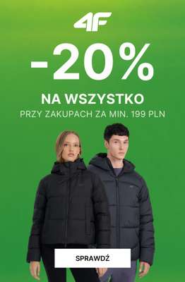 4F - gazetka promocyjna -20% na wszystko od 199 PLN! od piątku 26.09 do środy 01.10