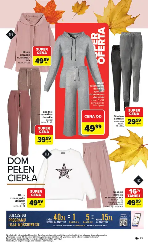 Carrefour - gazetka promocyjna Gazetka Jesień jest w modzie od poniedziałku 29.09 do piątku 31.10 - strona 25