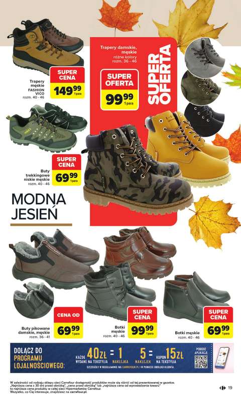 Carrefour - gazetka promocyjna Gazetka Jesień jest w modzie od poniedziałku 29.09 do piątku 31.10 - strona 19