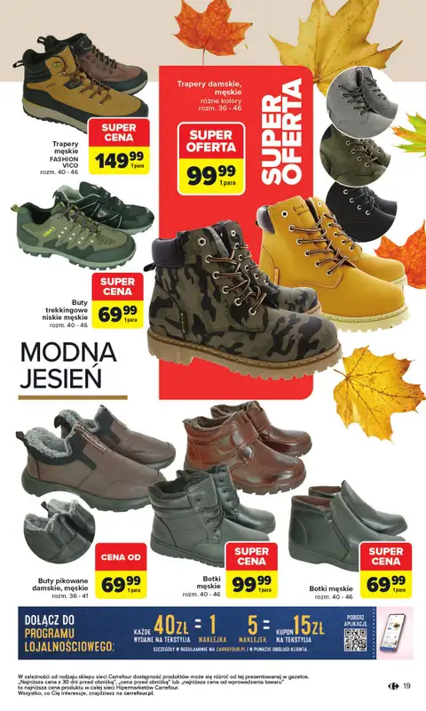 Carrefour - gazetka promocyjna Gazetka Jesień jest w modzie od poniedziałku 29.09 do piątku 31.10 - strona 19