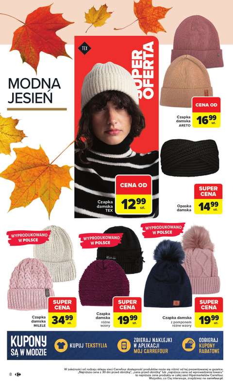 Carrefour - gazetka promocyjna Gazetka Jesień jest w modzie od poniedziałku 29.09 do piątku 31.10 - strona 8