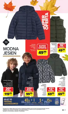 Carrefour - gazetka promocyjna Gazetka Jesień jest w modzie od poniedziałku 29.09 do piątku 31.10 - strona 21 Carrefour - gazetka promocyjna Gazetka Jesień jest w modzie od poniedziałku 29.09 do piątku 31.10 - strona 21