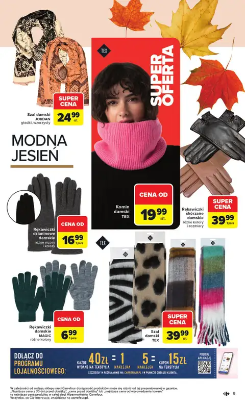 Carrefour - gazetka promocyjna Gazetka Jesień jest w modzie od poniedziałku 29.09 do piątku 31.10 - strona 9