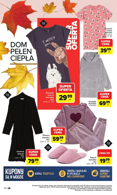 Carrefour - gazetka promocyjna Gazetka Jesień jest w modzie od poniedziałku 29.09 do piątku 31.10 - strona 24