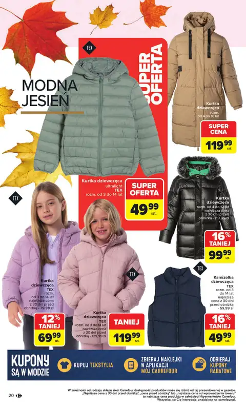 Carrefour - gazetka promocyjna Gazetka Jesień jest w modzie od poniedziałku 29.09 do piątku 31.10 - strona 20