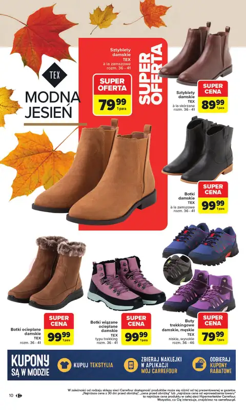 Carrefour - gazetka promocyjna Gazetka Jesień jest w modzie od poniedziałku 29.09 do piątku 31.10 - strona 10