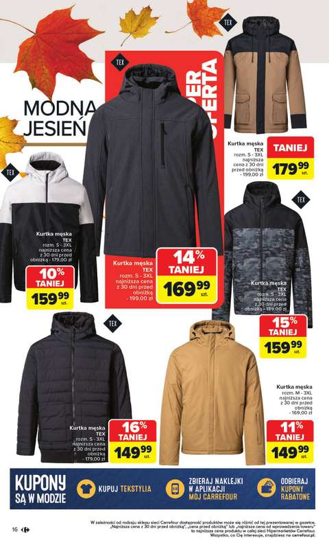 Carrefour - gazetka promocyjna Gazetka Jesień jest w modzie od poniedziałku 29.09 do piątku 31.10 - strona 16