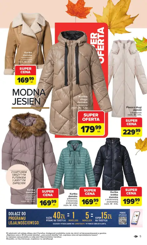 Carrefour - gazetka promocyjna Gazetka Jesień jest w modzie od poniedziałku 29.09 do piątku 31.10 - strona 5