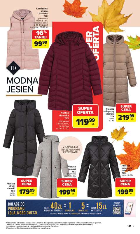 Carrefour - gazetka promocyjna Gazetka Jesień jest w modzie od poniedziałku 29.09 do piątku 31.10 - strona 7