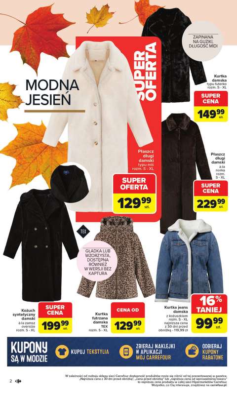 Carrefour - gazetka promocyjna Gazetka Jesień jest w modzie od poniedziałku 29.09 do piątku 31.10 - strona 2