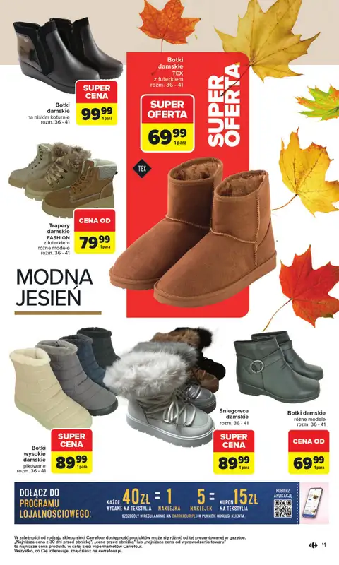 Carrefour - gazetka promocyjna Gazetka Jesień jest w modzie od poniedziałku 29.09 do piątku 31.10 - strona 11