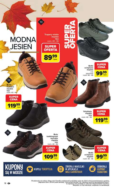 Carrefour - gazetka promocyjna Gazetka Jesień jest w modzie od poniedziałku 29.09 do piątku 31.10 - strona 18