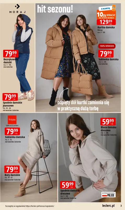 Leclerc - gazetka promocyjna Oferta E.Leclerc I Jesienne must have od wtorku 30.09 do soboty 11.10 - strona 3