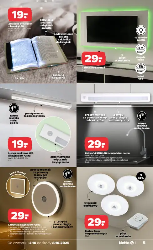 Netto - gazetka promocyjna Gazetka Non Food od czwartku 02.10 do środy 08.10 - strona 5