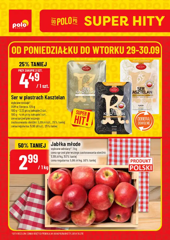 POLOmarket - gazetka promocyjna Super hity na weekend od poniedziałku 29.09 do wtorku 30.09