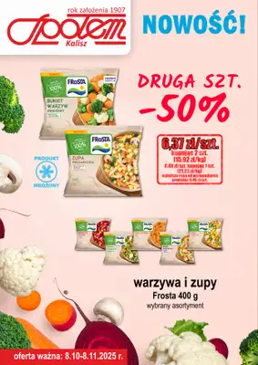 Społem - Blisko i Korzystnie - gazetka promocyjna Plakat promocyjny PSS Kalisz od środy 08.10 do soboty 08.11