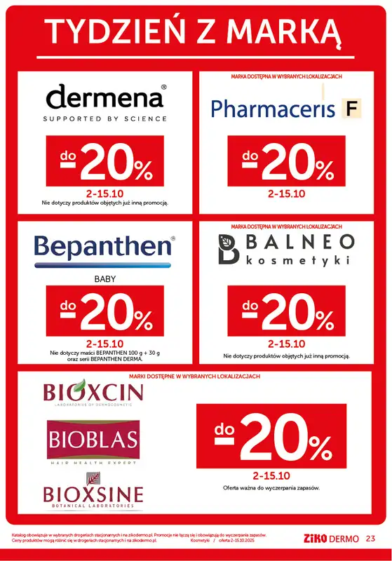 Ziko Dermo - gazetka promocyjna Gazetka od czwartku 02.10 do środy 15.10 - strona 23