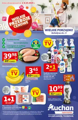 Auchan - gazetka promocyjna Gazetka Wielkie przeboje cenowe Supermarket Auchan  do środy 08.10