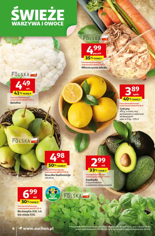 Auchan - gazetka promocyjna Gazetka Wielkie przeboje cenowe Supermarket Auchan  do środy 08.10 - strona 4