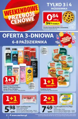 Auchan - gazetka promocyjna Gazetka Wielkie przeboje cenowe Supermarket Auchan  do środy 08.10 - strona 2