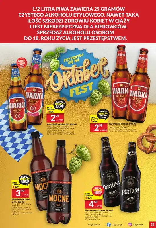 Twój Market - gazetka promocyjna Gazetka od środy 24.09 do wtorku 30.09 - strona 33