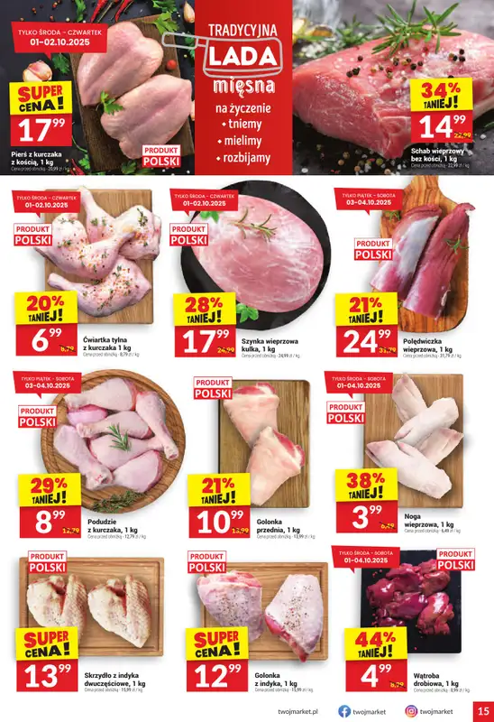 Twój Market - gazetka promocyjna Gazetka od środy 01.10 do wtorku 07.10 - strona 15