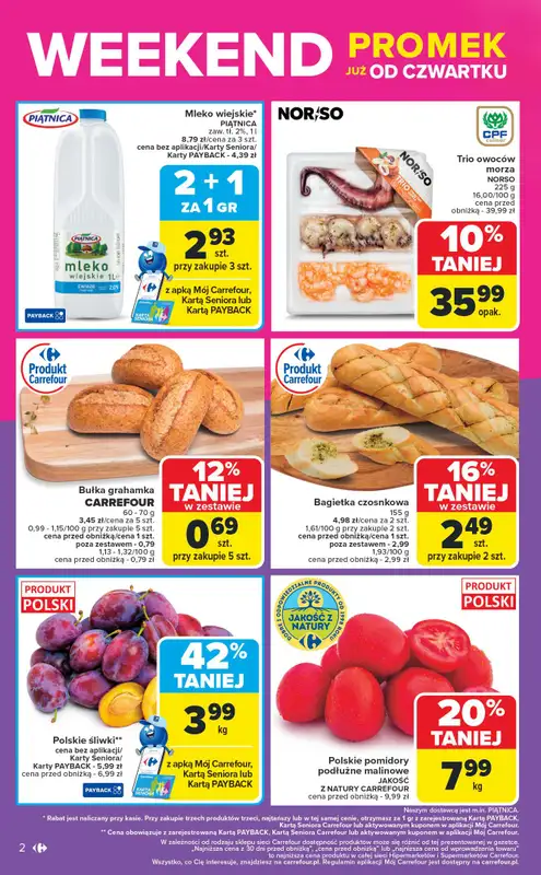 Carrefour Market - gazetka promocyjna Gazetka Weekend promek już od czwartku od czwartku 02.10 do soboty 04.10 - strona 2