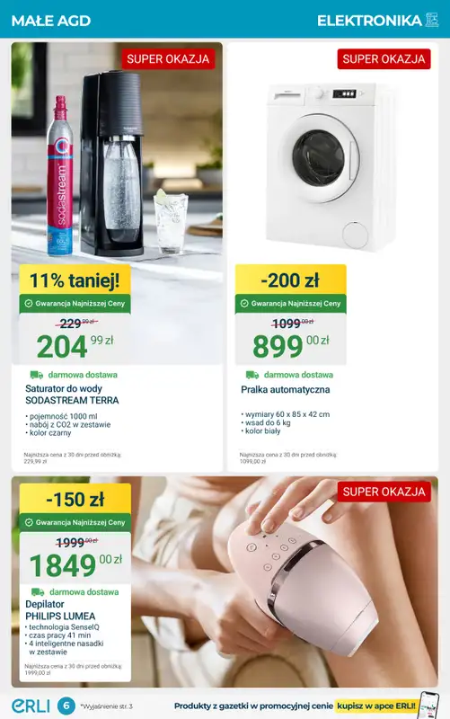 Erli - gazetka promocyjna Małe AGD i Elektronika – taniej! od wtorku 30.09 do niedzieli 12.10 - strona 6