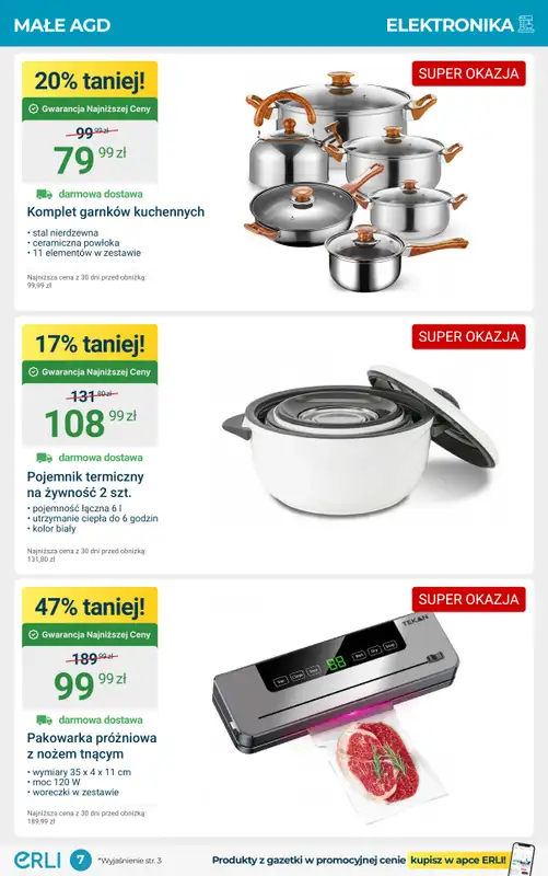 Erli - gazetka promocyjna Małe AGD i Elektronika – taniej! od wtorku 30.09 do niedzieli 12.10 - strona 7