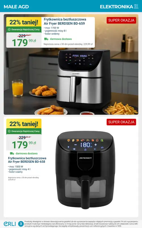 Erli - gazetka promocyjna Małe AGD i Elektronika – taniej! od wtorku 30.09 do niedzieli 12.10 - strona 3