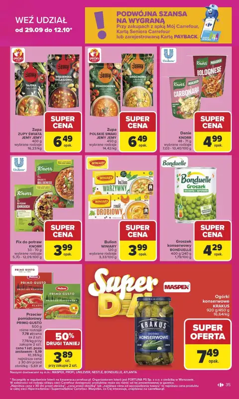 Carrefour Market - gazetka promocyjna Gazetka Carrefour Market od poniedziałku od poniedziałku 29.09 do soboty 04.10 - strona 35