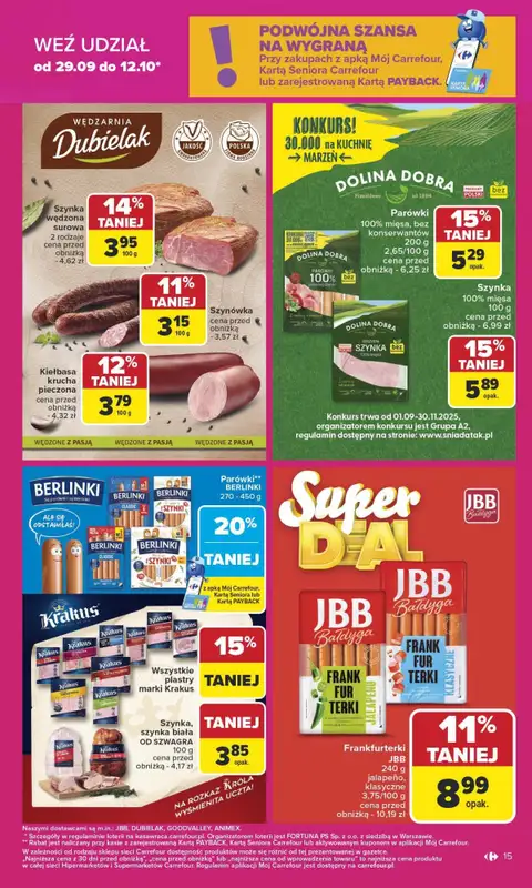 Carrefour Market - gazetka promocyjna Gazetka Carrefour Market od poniedziałku od poniedziałku 29.09 do soboty 04.10 - strona 15