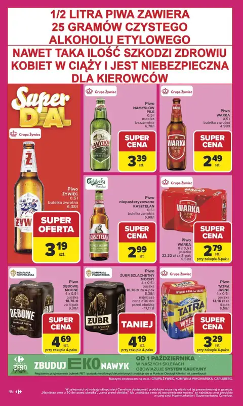 Carrefour Market - gazetka promocyjna Gazetka Carrefour Market od poniedziałku od poniedziałku 29.09 do soboty 04.10 - strona 46