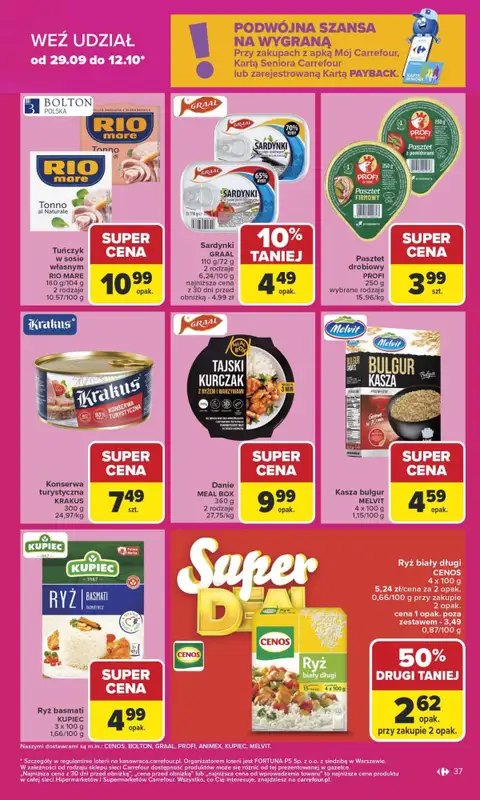 Carrefour Market - gazetka promocyjna Gazetka Carrefour Market od poniedziałku od poniedziałku 29.09 do soboty 04.10 - strona 37