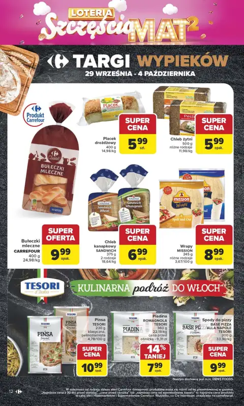 Carrefour Market - gazetka promocyjna Gazetka Carrefour Market od poniedziałku od poniedziałku 29.09 do soboty 04.10 - strona 12