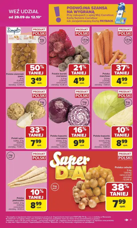 Carrefour Market - gazetka promocyjna Gazetka Carrefour Market od poniedziałku od poniedziałku 29.09 do soboty 04.10 - strona 11
