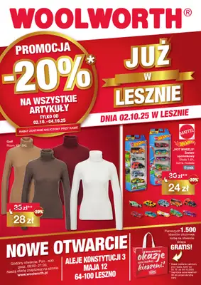 Woolworth - gazetka promocyjna WIELKIE OTWARCIE! LESZNO, al. Konstytucji 3 Maja 12 od czwartku 02.10 do soboty 04.10