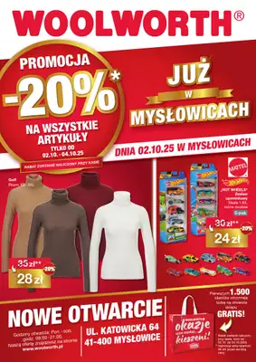 Woolworth - gazetka promocyjna WIELKIE OTWARCIE! MYSŁOWICE, ul. Katowicka 64 od czwartku 02.10 do soboty 04.10