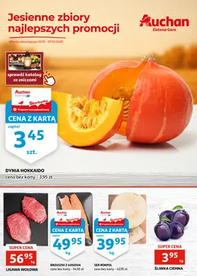 Auchan - gazetka promocyjna Gazetka Zielona Góra I Jesienne zbiory najlepszych promocji od środy 01.10 do wtorku 07.10 Auchan - gazetka promocyjna Gazetka Zielona Góra I Jesienne zbiory najlepszych promocji od środy 01.10 do wtorku 07.10