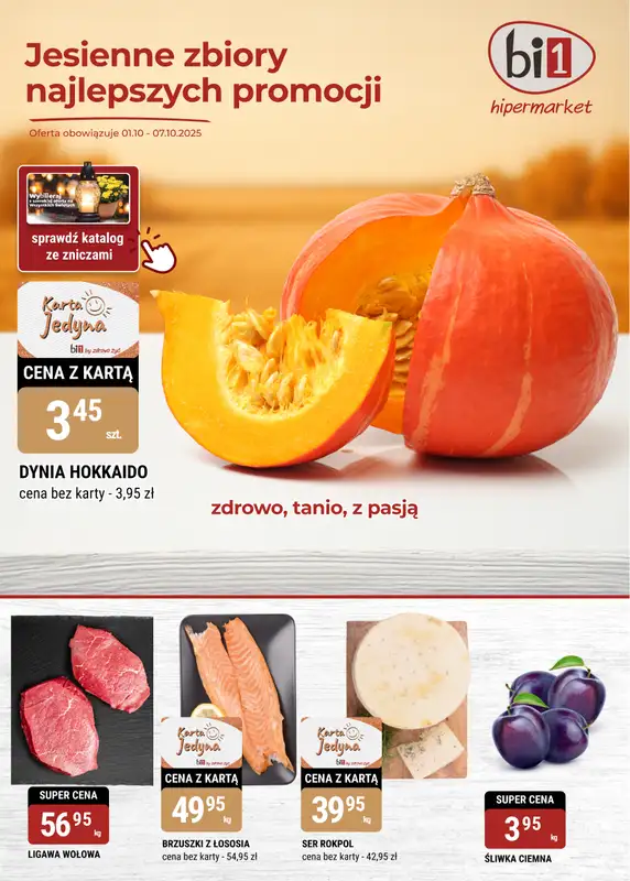 bi1 - gazetka promocyjna Gazetka Jesienne zbiory najlepszych promocji od środy 01.10 do wtorku 07.10
