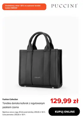 Puccini - gazetka promocyjna Dodatkowe -30% na wybrane torebki od wtorku 30.09  - strona 4