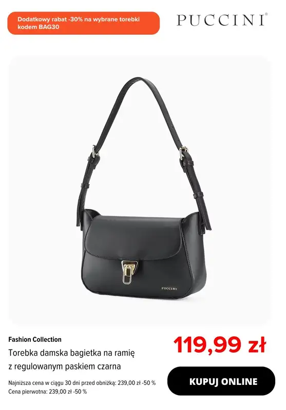 Puccini - gazetka promocyjna Dodatkowe -30% na wybrane torebki od wtorku 30.09  - strona 7