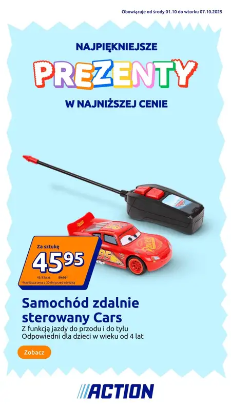 Action - gazetka promocyjna Gazetka prezentowa od środy 01.10 do wtorku 07.10