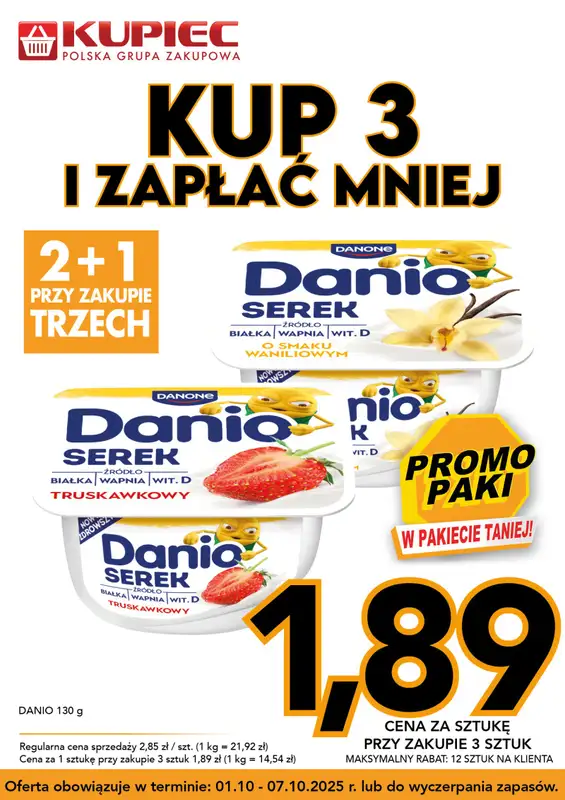 Kupiec - gazetka promocyjna Promopaki od środy 01.10 do wtorku 07.10 - strona 3