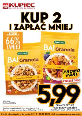 Kupiec - gazetka promocyjna Promopaki od środy 01.10 do wtorku 07.10