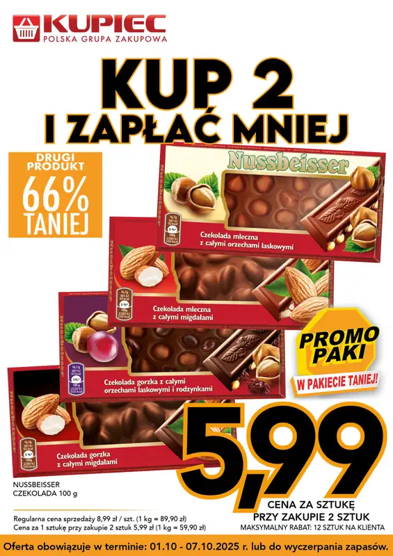 Kupiec - gazetka promocyjna Promopaki od środy 01.10 do wtorku 07.10 - strona 7