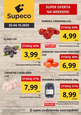 Supeco - gazetka promocyjna Super oferta na Weekend od czwartku 02.10 do soboty 04.10