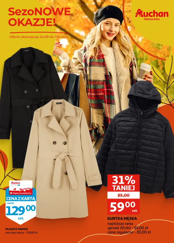 Auchan - gazetka promocyjna Gazetka Zielona Góra I Sezonowe okazje! od środy 01.10 do wtorku 07.10