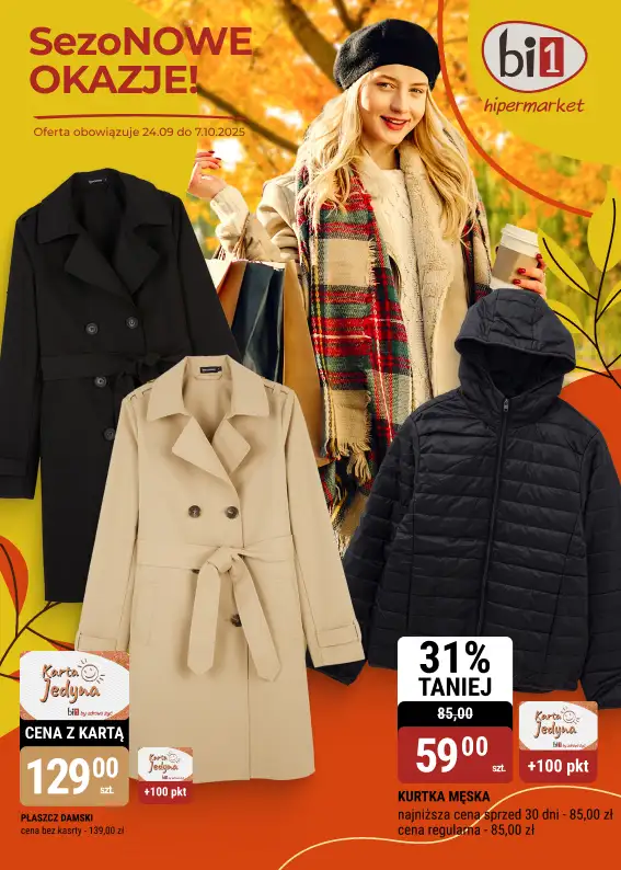 bi1 - gazetka promocyjna Sezonowe okazje! od środy 01.10 do wtorku 07.10