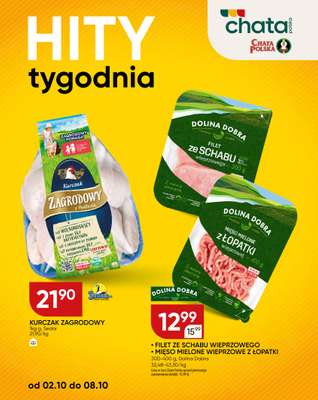 Chata Polska - gazetka promocyjna Hity tygodnia od czwartku 02.10 do środy 08.10